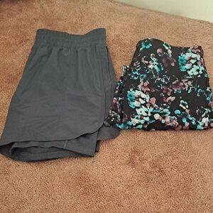 Avia Womens Lot Of 2 Workout Bottoms L 12-14.